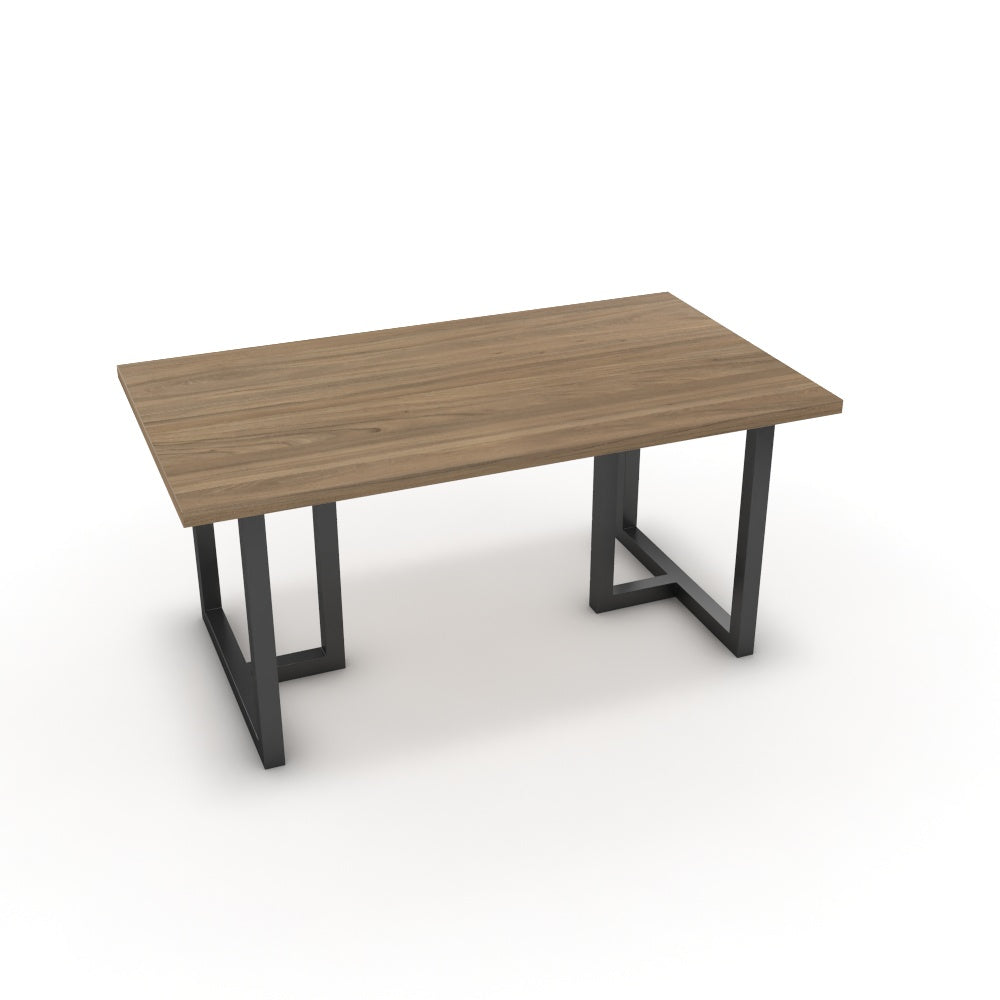 Étkezőasztal - Asara fekete lábbal - Világos rauna szil, méret: 160x90