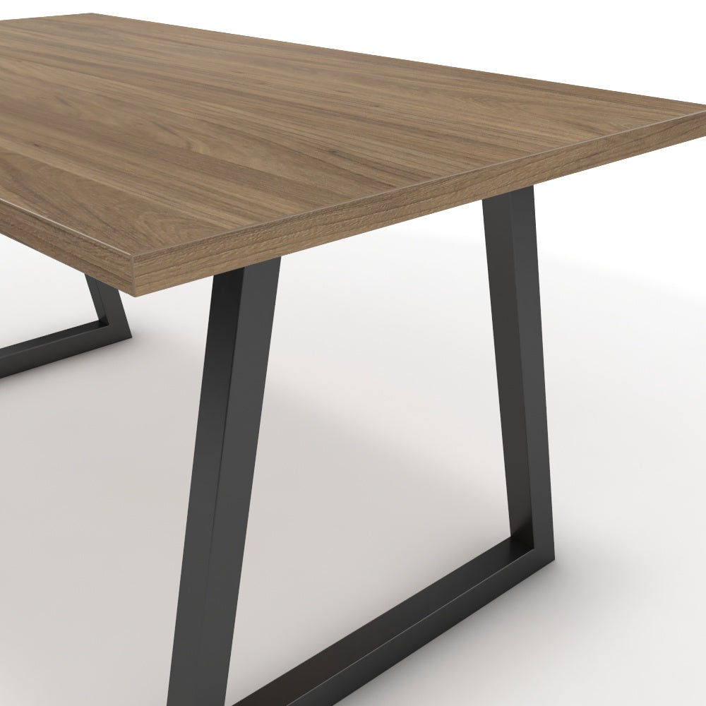 Étkezőasztal - Bala fekete lábbal - Világos rauna szil, méret: 160x90