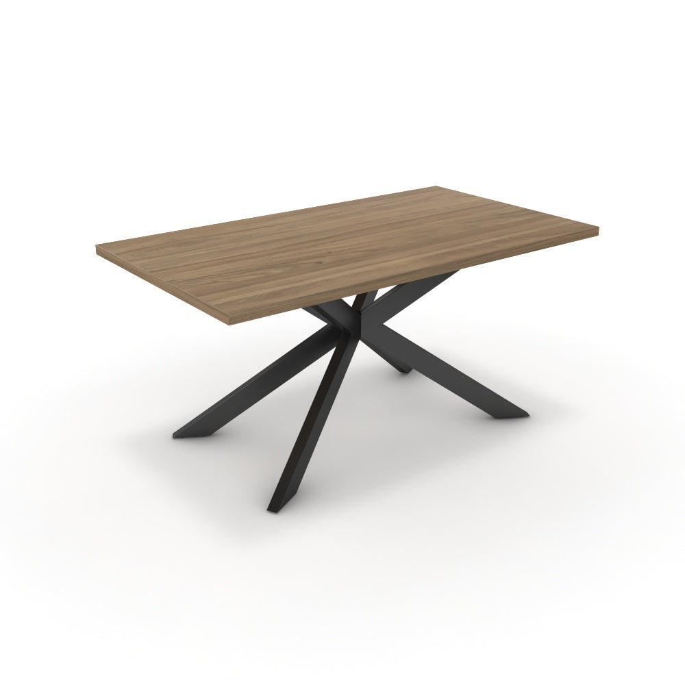 Étkezőasztal - Jama fekete lábbal - Világos rauna szil, méret: 160x90