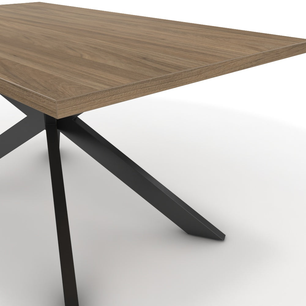 Étkezőasztal - Jama fekete lábbal - Világos rauna szil, méret: 160x90