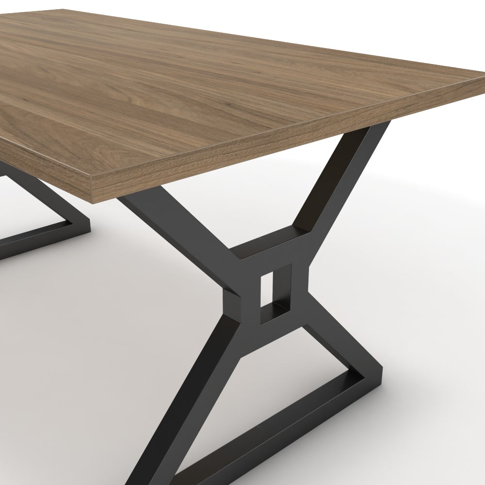 Étkezőasztal - Mandira fekete lábbal - Világos rauna szil, méret: 160x90