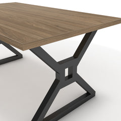 Étkezőasztal - Mandira fekete lábbal - Világos rauna szil, méret: 160x90