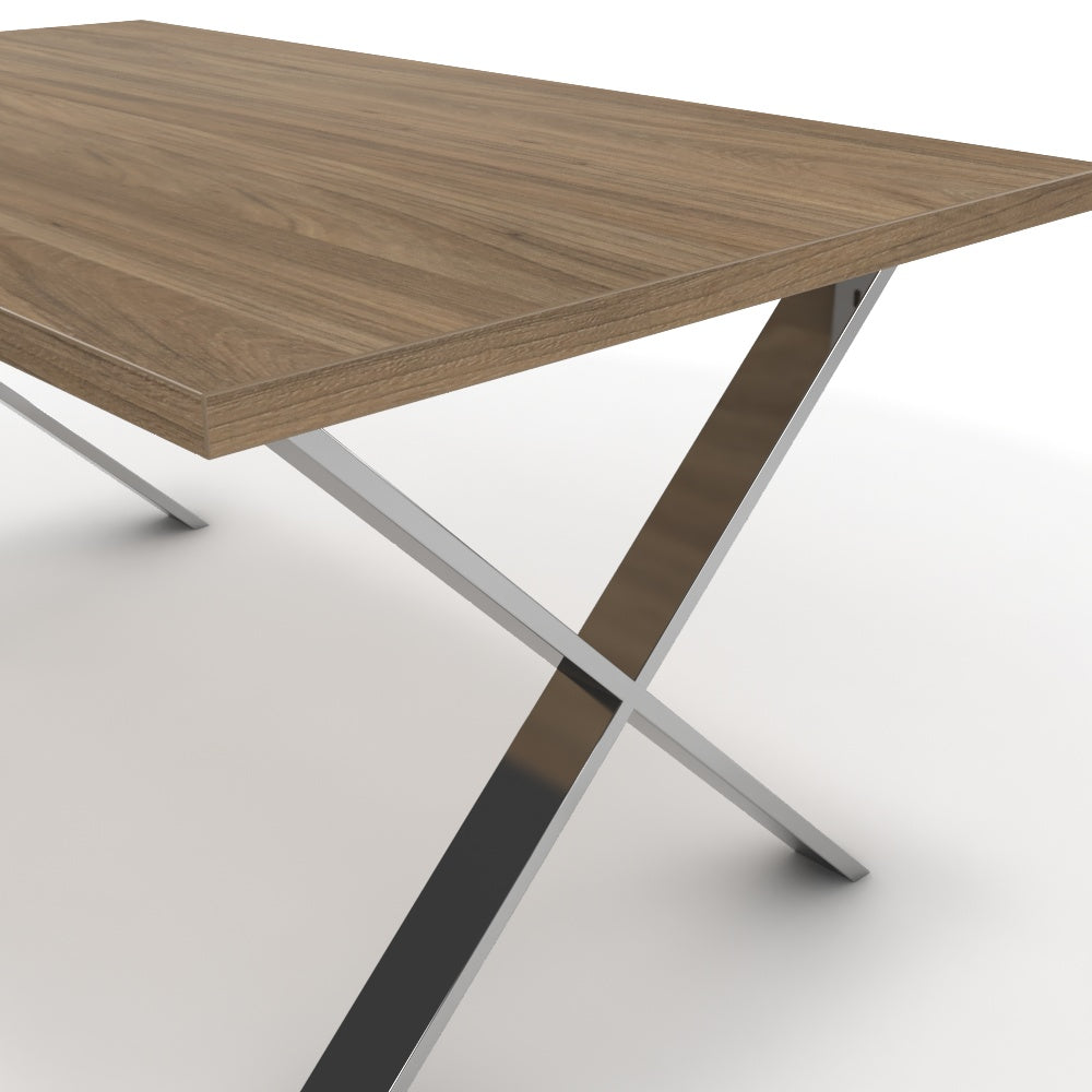 Étkezőasztal - Préma króm lábbal - Világos rauna szil, méret: 160x90