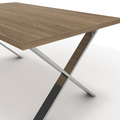 Étkezőasztal - Préma króm lábbal - Világos rauna szil, méret: 160x90