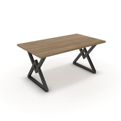 Étkezőasztal - Uttama fekete lábbal - Világos rauna szil, méret: 160x90