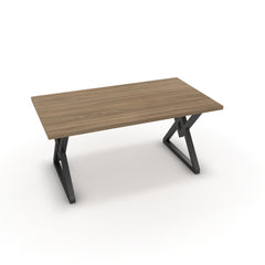 Étkezőasztal - Uttama fekete lábbal - Világos rauna szil, méret: 160x90