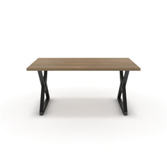 Étkezőasztal - Uttama fekete lábbal - Világos rauna szil, méret: 160x90