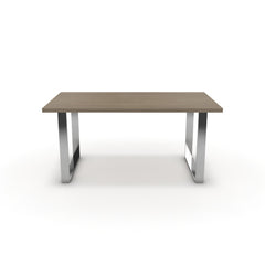 Étkezőasztal - Antara króm lábbal - Szürke Vicenza tölgy, méret: 160x90