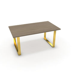 Étkezőasztal - Antara arany lábbal - Szürke Vicenza tölgy, méret: 160x90