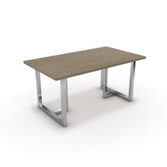 Étkezőasztal - Asara króm lábbal - Szürke Vicenza tölgy, méret: 160x90