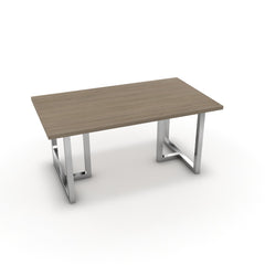 Étkezőasztal - Asara króm lábbal - Szürke Vicenza tölgy, méret: 160x90