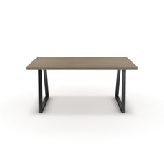 Étkezőasztal - Bala fekete lábbal - Szürke Vicenza tölgy, méret: 160x90