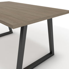 Étkezőasztal - Bala fekete lábbal - Szürke Vicenza tölgy, méret: 160x90