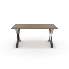 Étkezőasztal - Préma króm lábbal - Szürke Vicenza tölgy, méret: 160x90