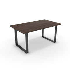 Étkezőasztal - Antara fekete lábbal - Sötét rauna szil, méret: 160x90