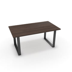 Étkezőasztal - Antara fekete lábbal - Sötét rauna szil, méret: 160x90