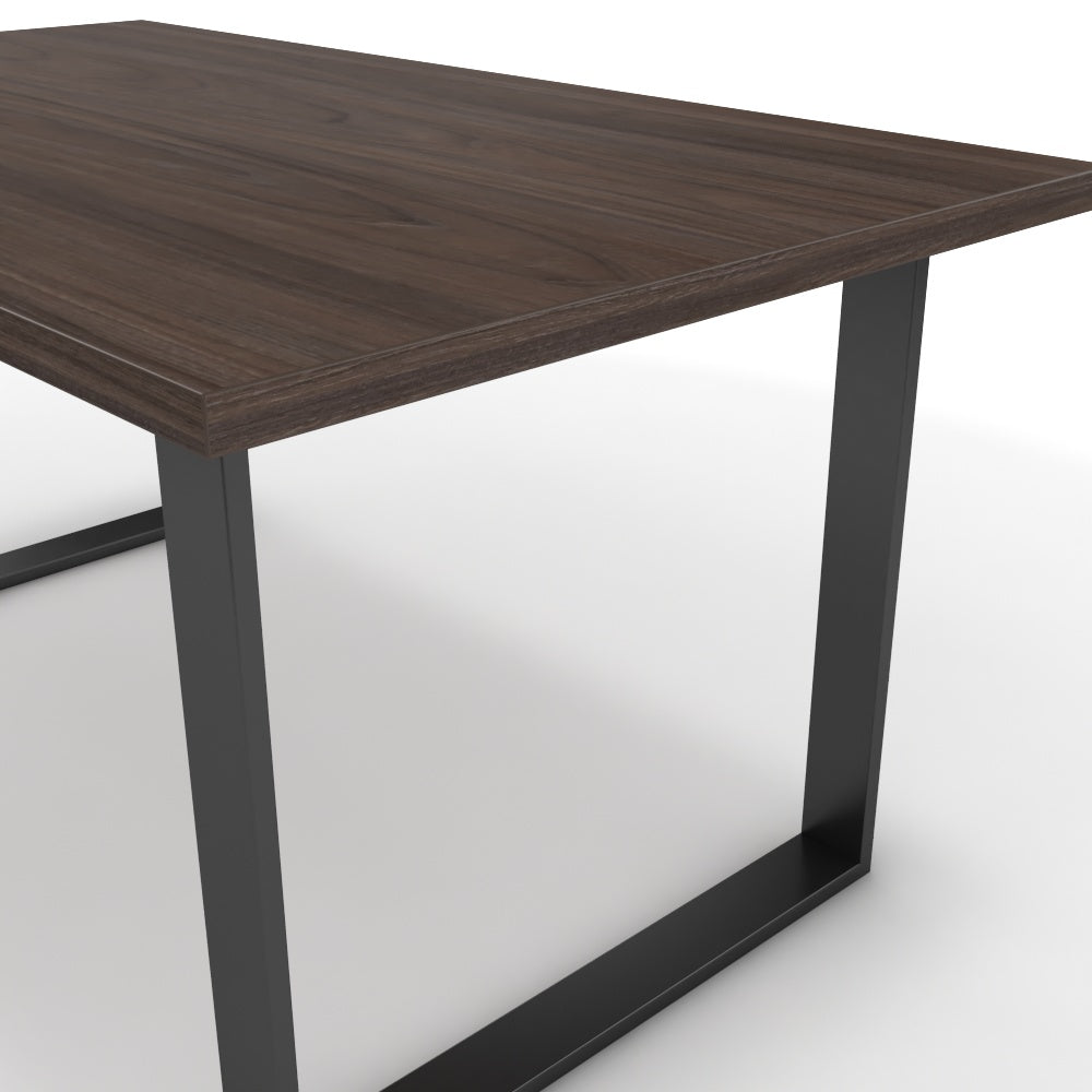 Étkezőasztal - Antara fekete lábbal - Sötét rauna szil, méret: 160x90