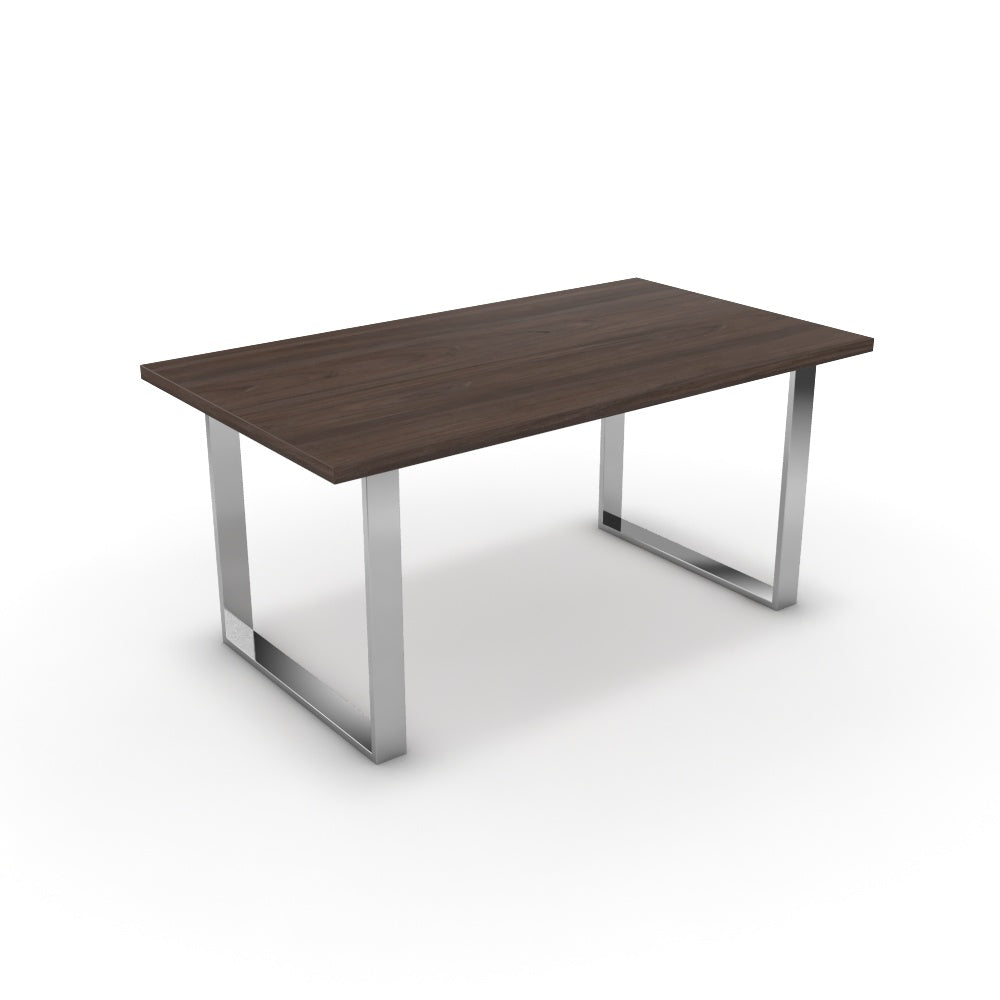 Étkezőasztal - Antara króm lábbal - Sötét rauna szil, méret: 160x90