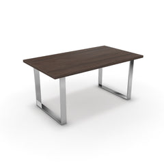 Étkezőasztal - Antara króm lábbal - Sötét rauna szil, méret: 160x90