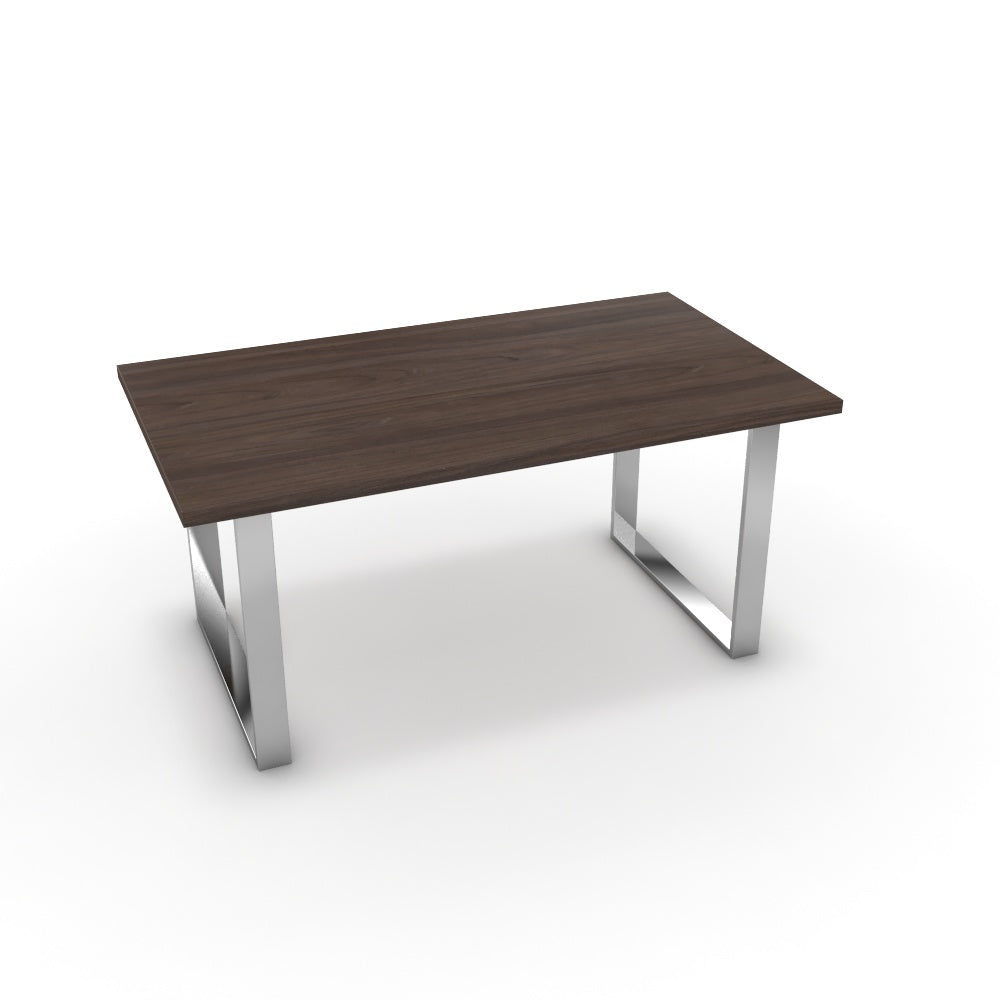Étkezőasztal - Antara króm lábbal - Sötét rauna szil, méret: 160x90