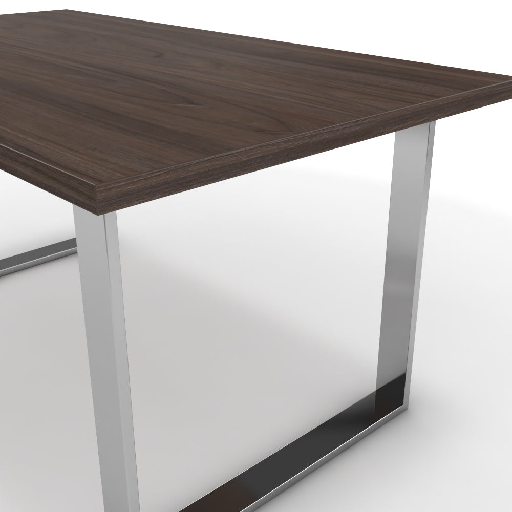 Étkezőasztal - Antara króm lábbal - Sötét rauna szil, méret: 160x90
