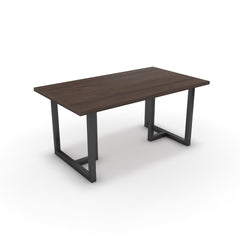 Étkezőasztal - Asara fekete lábbal - Sötét rauna szil, méret: 160x90