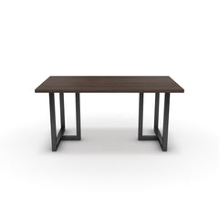 Étkezőasztal - Asara fekete lábbal - Sötét rauna szil, méret: 160x90