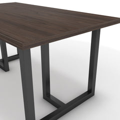 Étkezőasztal - Asara fekete lábbal - Sötét rauna szil, méret: 160x90