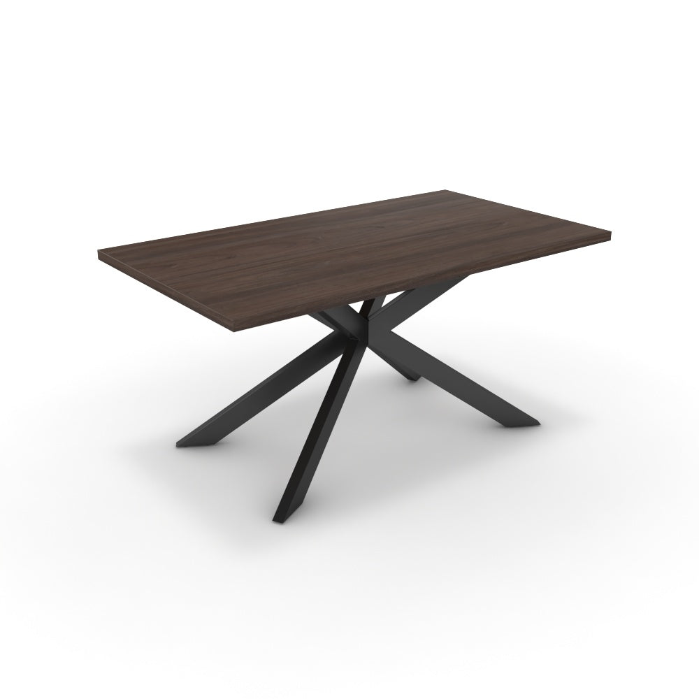 Étkezőasztal - Jama fekete lábbal - Sötét rauna szil, méret: 160x90