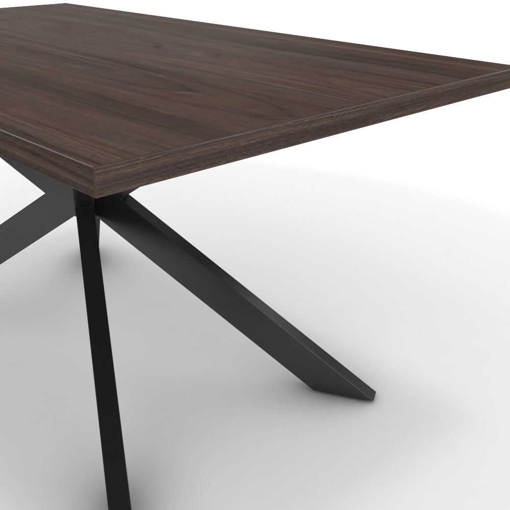 Étkezőasztal - Jama fekete lábbal - Sötét rauna szil, méret: 160x90