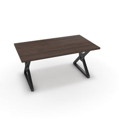 Étkezőasztal - Mandira fekete lábbal - Sötét rauna szil, méret: 160x90