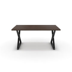 Étkezőasztal - Mandira fekete lábbal - Sötét rauna szil, méret: 160x90