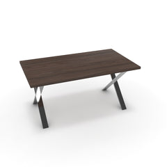 Étkezőasztal - Préma króm lábbal - Sötét rauna szil, méret: 160x90