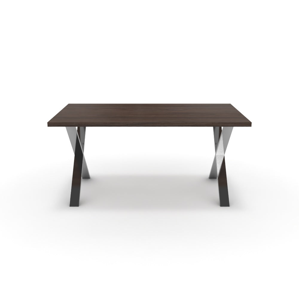 Étkezőasztal - Préma króm lábbal - Sötét rauna szil, méret: 160x90