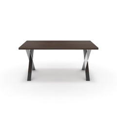 Étkezőasztal - Préma króm lábbal - Sötét rauna szil, méret: 160x90