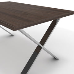 Étkezőasztal - Préma króm lábbal - Sötét rauna szil, méret: 160x90