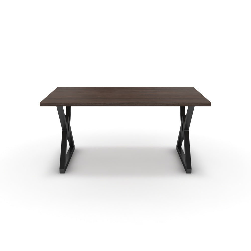 Étkezőasztal - Uttama fekete lábbal - Sötét rauna szil, méret: 160x90