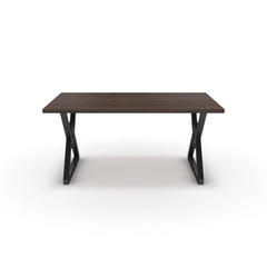 Étkezőasztal - Uttama fekete lábbal - Sötét rauna szil, méret: 160x90