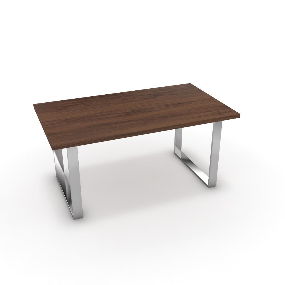 Étkezőasztal - Antara króm lábbal - Mogyoró, méret: 160x90