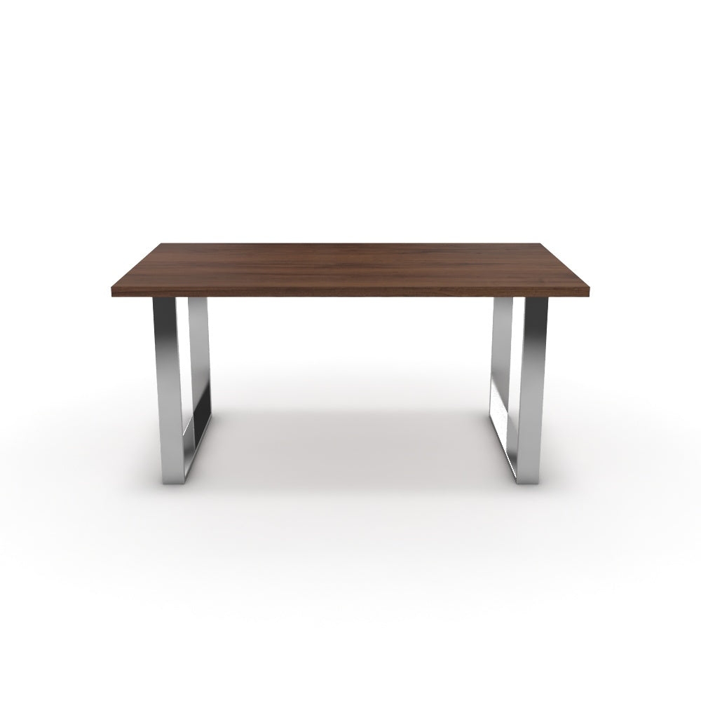 Étkezőasztal - Antara króm lábbal - Mogyoró, méret: 160x90