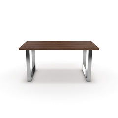 Étkezőasztal - Antara króm lábbal - Mogyoró, méret: 160x90