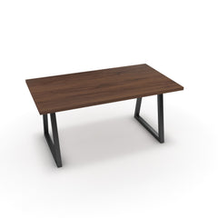 Étkezőasztal - Bala fekete lábbal - Mogyoró, méret: 160x90