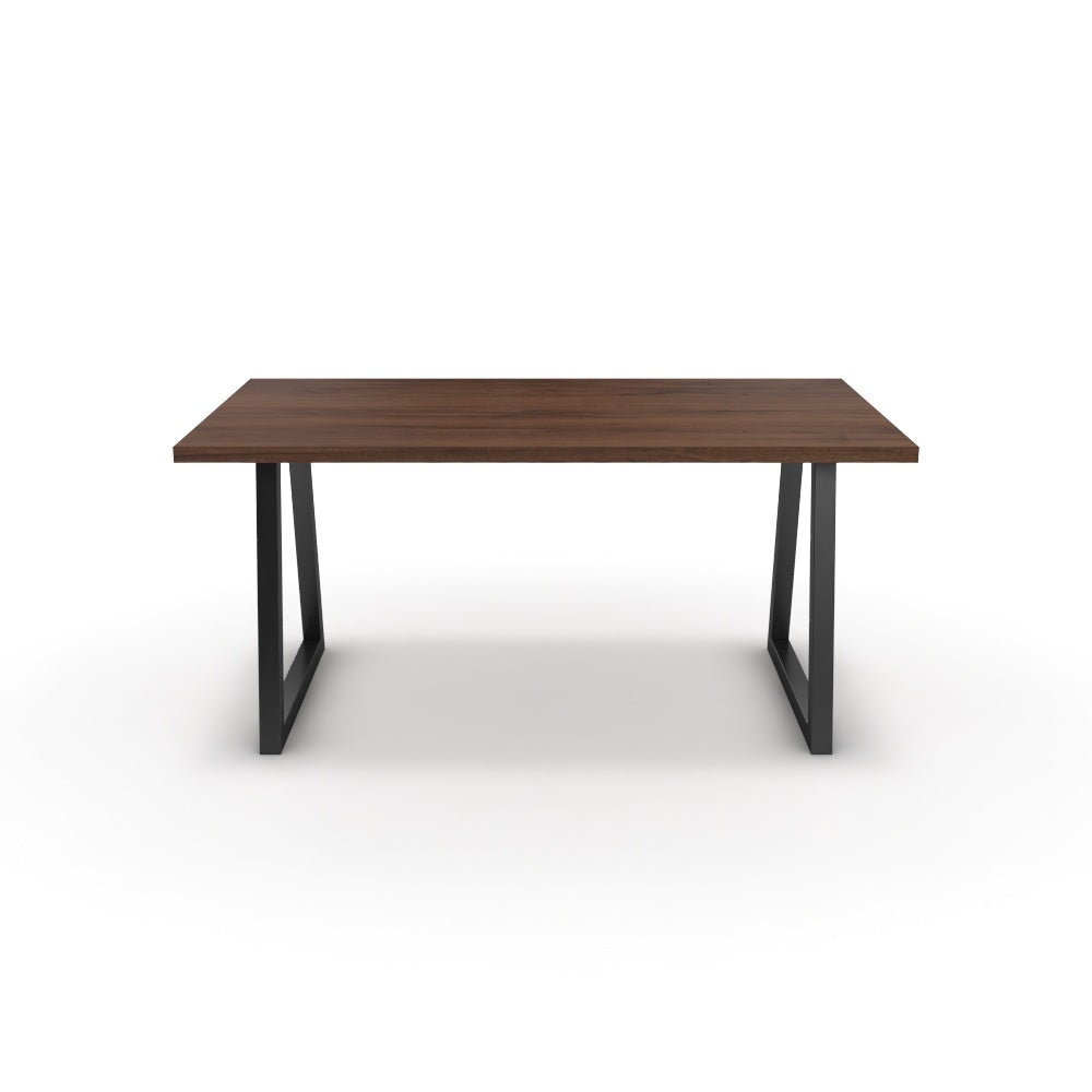 Étkezőasztal - Bala fekete lábbal - Mogyoró, méret: 160x90