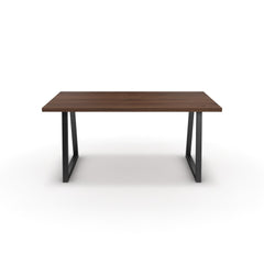 Étkezőasztal - Bala fekete lábbal - Mogyoró, méret: 160x90