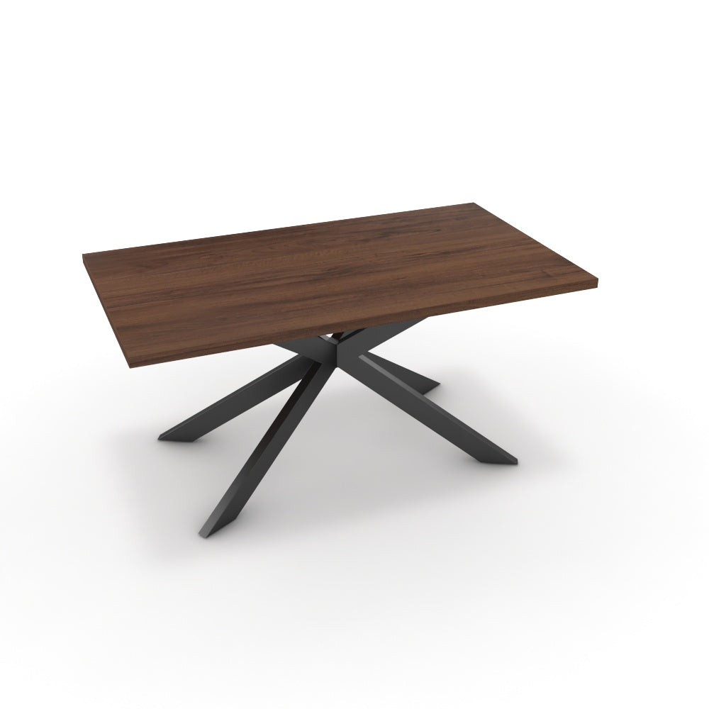 Étkezőasztal - Jama fekete lábbal - Mogyoró, méret: 160x90