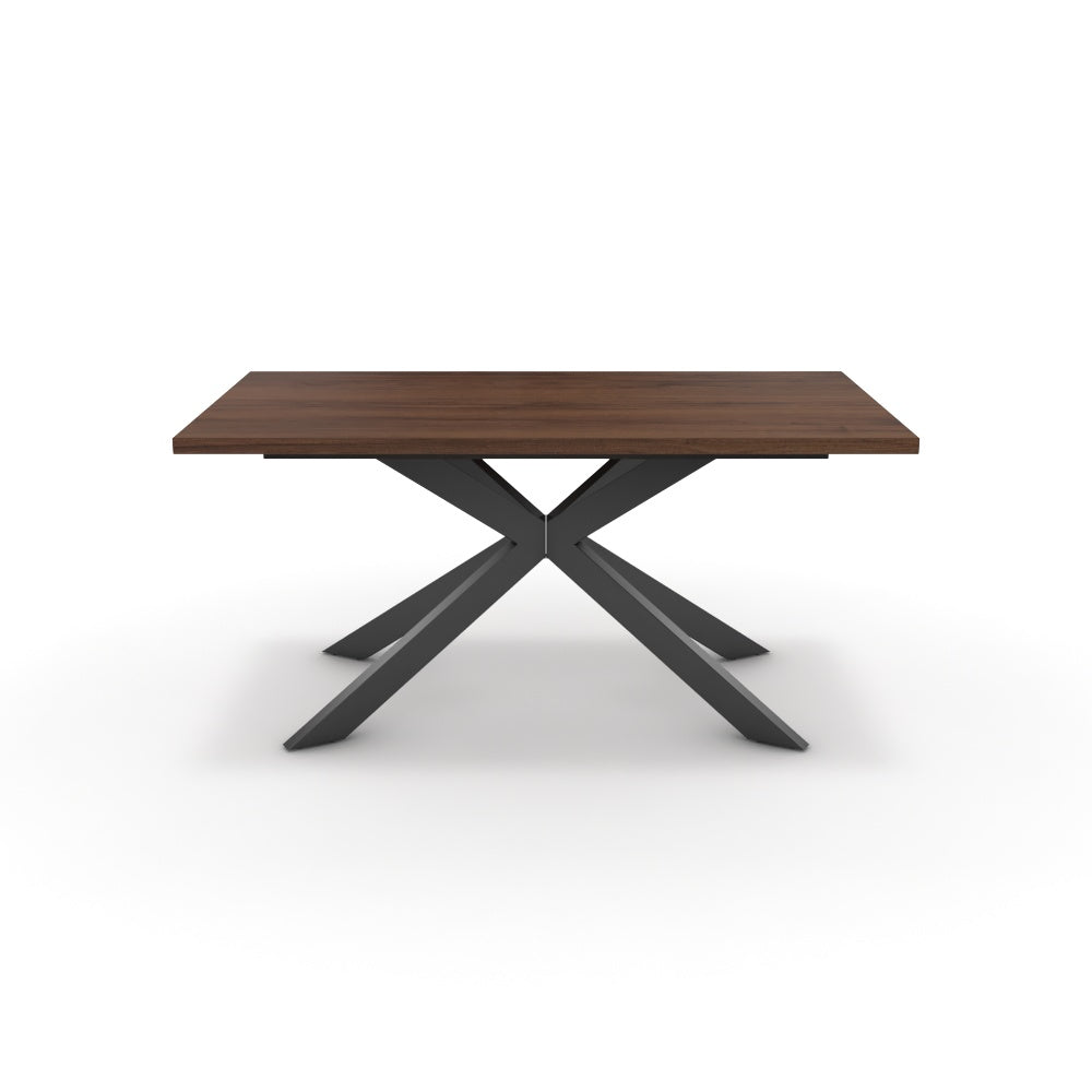 Étkezőasztal - Jama fekete lábbal - Mogyoró, méret: 160x90