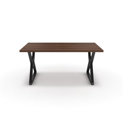 Étkezőasztal - Uttama fekete lábbal - Mogyoró, méret: 160x90