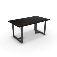 Étkezőasztal - Asara fekete lábbal - Füstölt dió, méret: 160x90