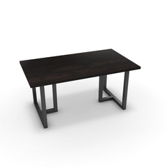 Étkezőasztal - Asara fekete lábbal - Füstölt dió, méret: 160x90