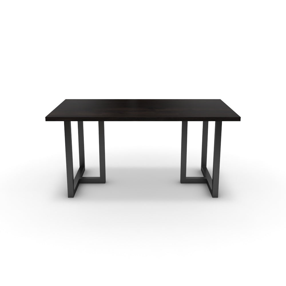 Étkezőasztal - Asara fekete lábbal - Füstölt dió, méret: 160x90